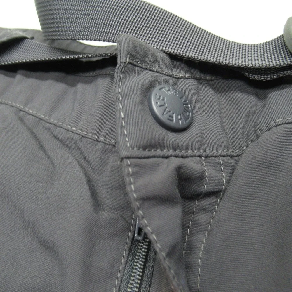 North Face Shorts Men XL Gray 38x20 Cargo Hiking Belted Convertible Shorts Only*